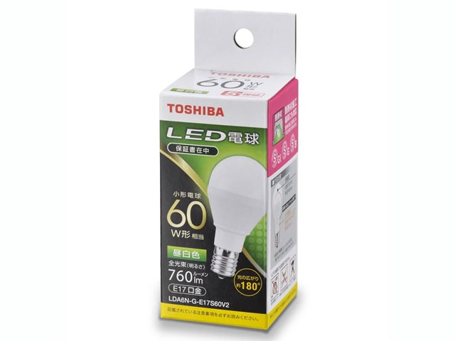 TOSHIBA  ŵLED E17 ŵ 60W  LDA6N-G-E17S60V2