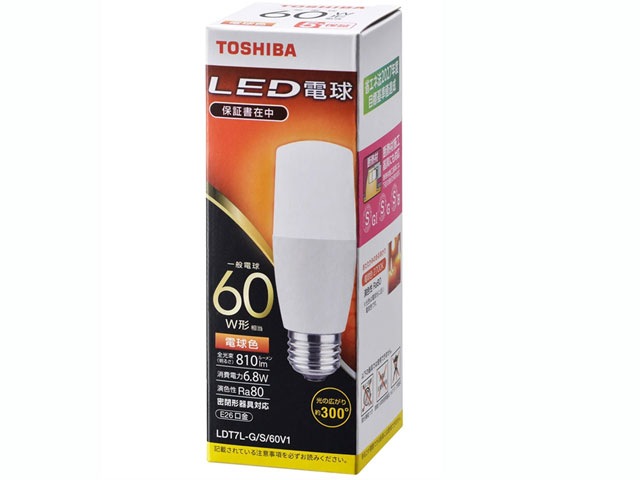 TOSHIBA  ŵLED E26 60W ŵ忧 LDT7L-G/S/60V1