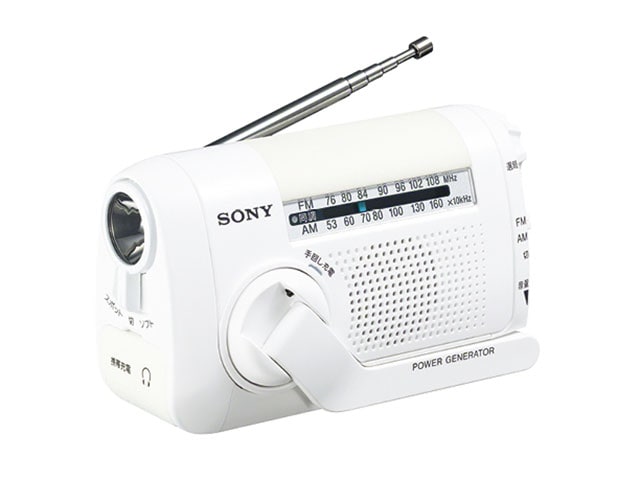 SONY FM/AM/�磻��FM�б� ��󤷽����б� �ݡ����֥�饸�� �ۥ磻�� ICF-B09(WC)