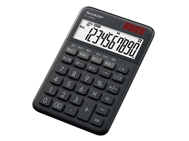 SHARP デザイン電卓 10桁 エルシーメイト ブラック系 EL-M336(BX)