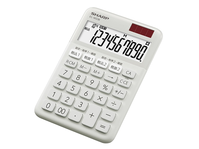 SHARP デザイン電卓 10桁 エルシーメイト グレー系 EL-M336(HX) | 電子