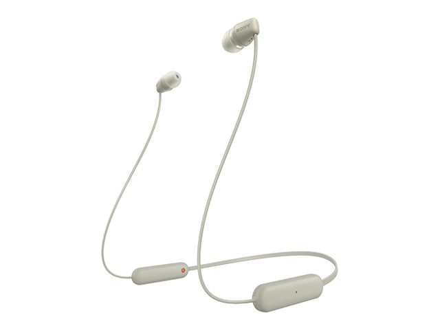 SONY ソニー ワイヤレスステレオヘッドセット Bluetooth対応 IPX4 防滴 ベージュ WI-C100(CZ)