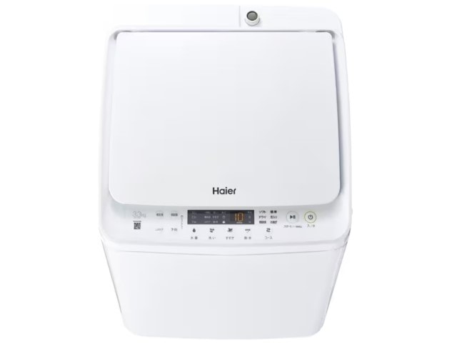 Haier ハイアール 全自動洗濯機 洗濯 3.3kg ステンレス槽 JW-C33B(W