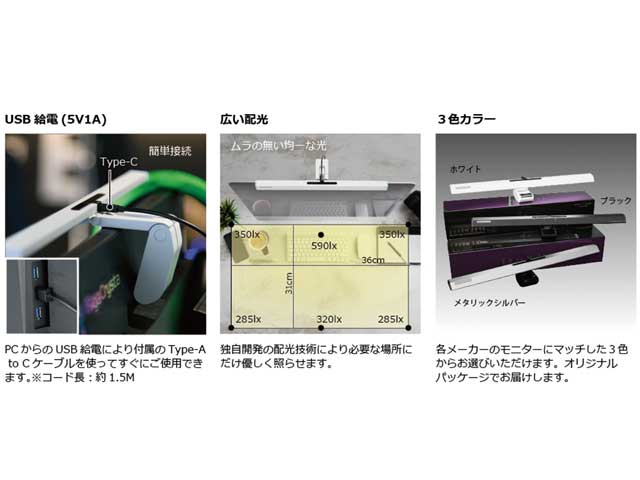 【お取り寄せ商品】スワン電器 SWAN モニターライト EXARM ZETA ブラック EXZ-1500BK