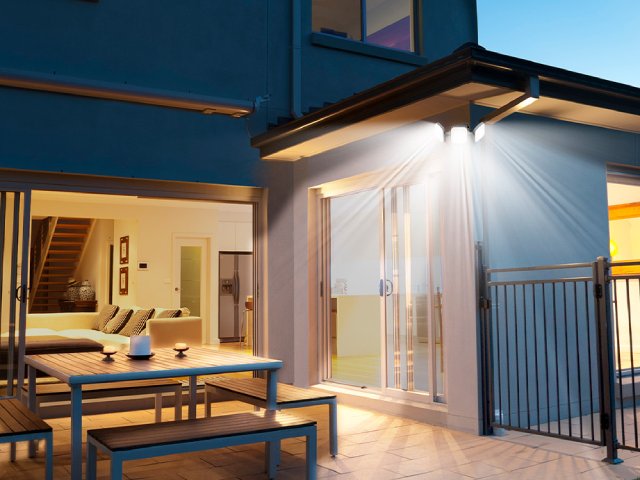 ムサシ RITEX LEDセンサーライト 14W×3灯 フリーアーム LED-AC3042