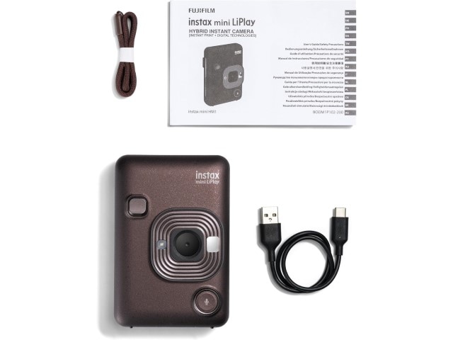 FUJIFILM ハイブリッドインスタントカメラ チェキ  instax mini LiPlay ディープブロンズ INSLIPLAYC(BRONZE)