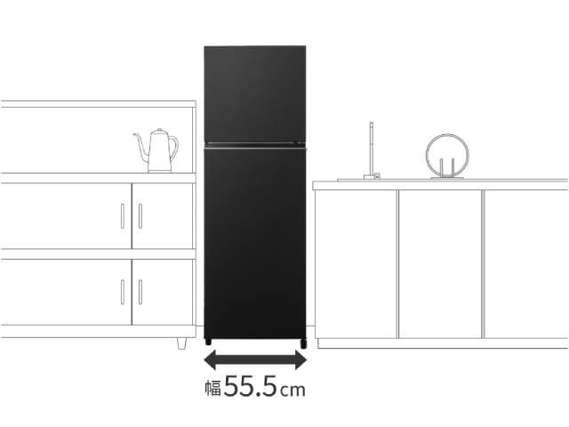 お取り寄せ品】パナソニック スリム冷凍冷蔵庫 2ドア 248L NR-B253T(K
