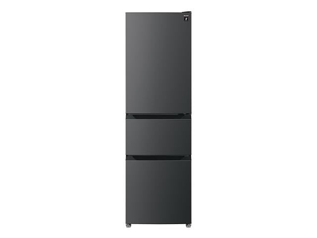 シャープ プラズマクラスター冷蔵庫 右開き 317L 真ん中野菜室 3ドア マットグレー SJ-PT32P(H) スリム幅54.4cm