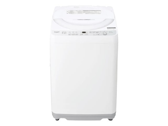 SHARP シャープ 全自動洗濯機 穴なし槽シリーズ 6kg シルバー系 ES-GE6J(S)