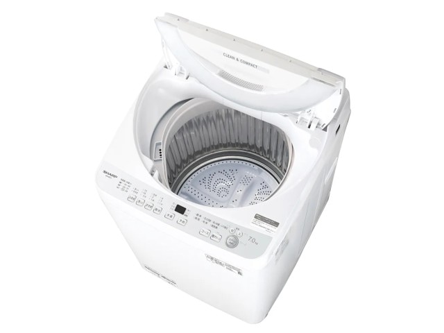 SHARP シャープ 全自動洗濯機 穴なし槽シリーズ 7kg シルバー系 ES