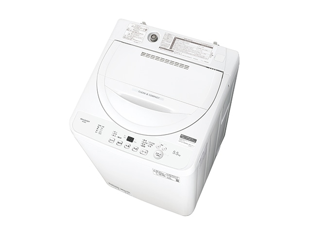 SHARP シャープ 全自動洗濯機 穴なし槽シリーズ 5.5kg ホワイト系 ES 
