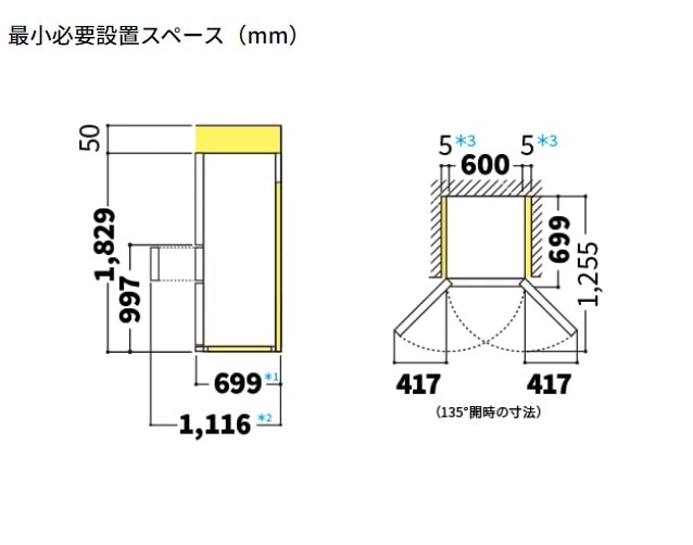 シャープ プラズマクラスター冷蔵庫 455L 5ドア SJ-XW46P(S) カーム