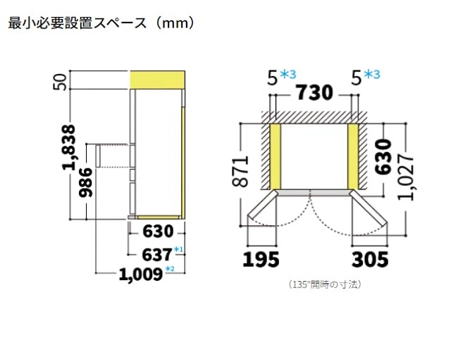 シャープ プラズマクラスター冷蔵庫 545L 6ドア フレンチドア／幅73cm