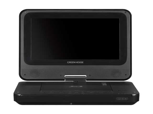 GREEN HOUSE 9型 ポータブルブルーレイディスクプレーヤー GH-PBD9A(BK)