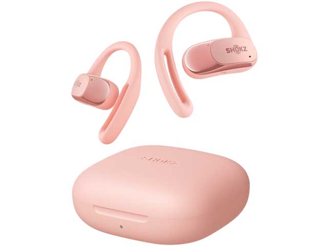 SHOKZ 完全ワイヤレス オープンイヤー型イヤホン OPENFIT AIR ピンク