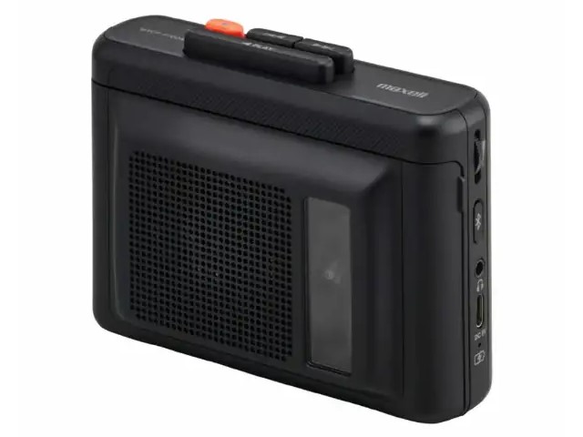 maxell Bluetooth対応 ポータブルカセットプレーヤー (スピーカー付き) ブラック MXCP-P100S(BK)