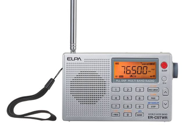 ELPA エルパ 携帯ラジオ ワイドFM対応／AM／FM／短波／長波 ER-C57WR