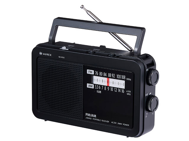 TOSHIBA AUREX LEDライト付きホームラジオ ブラック AX-HR50(K