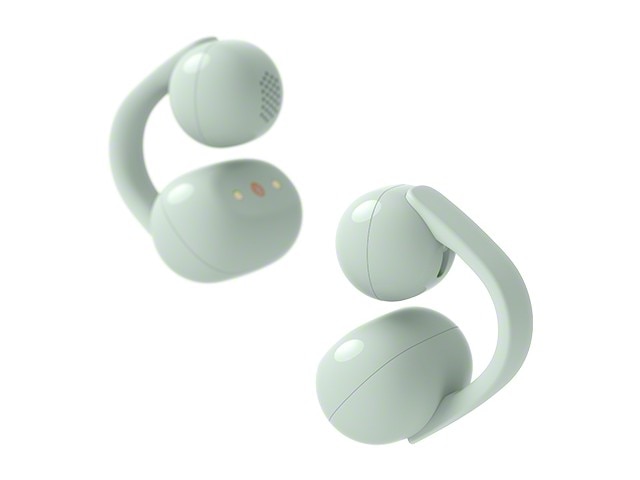 SONY ワイヤレスステレオヘッドセット LinkBuds Clip グリーン WF