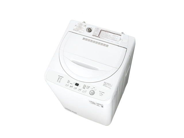SHARP シャープ 全自動洗濯機 穴なし槽シリーズ 5.5kg ホワイト系 ES-GE5K(W)