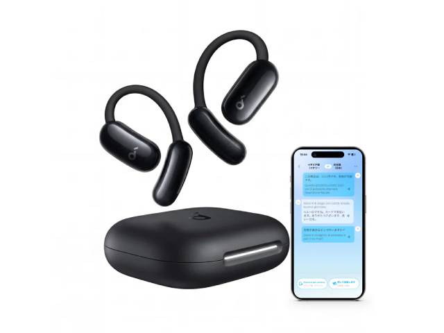 ANKER �����ץ󥤥䡼���磻��쥹����ۥ� Soundcore AeroFit 2 AI Assistant �֥�å� A3874N12