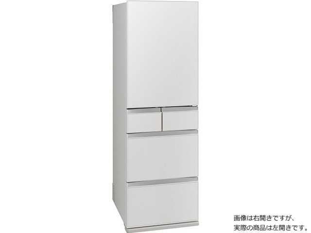 【お取り寄せ品】三菱電機 MITSUBISHI 冷蔵庫 片開き5ドア MDシリーズ 451L MR-MD45NL(H) フラットリネンホワイト／左開き