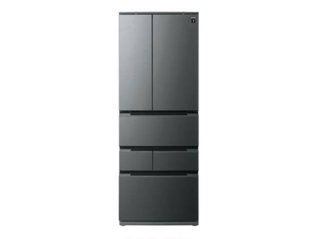 シャープ プラズマクラスター冷蔵庫 FiT63シリーズ 505L フレンチドア ダスクダークメタル SJ-MF51R(H) 幅68.5cm
