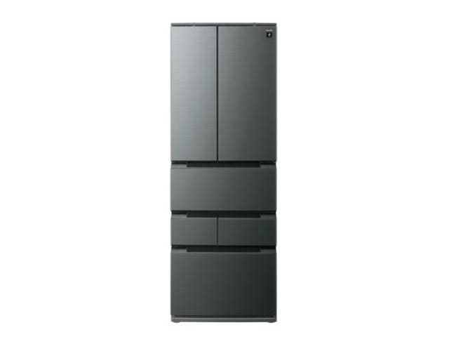 シャープ プラズマクラスター冷蔵庫 FiT63シリーズ 457L フレンチドア ダスクダークメタル SJ-MF46R(H) 幅65cm