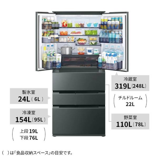 シャープ プラズマクラスター冷蔵庫 FiT63シリーズ 607L フレンチドア