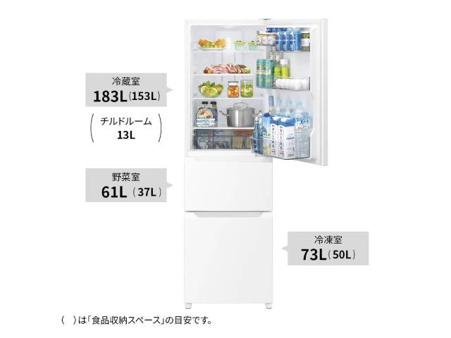 シャープ プラズマクラスター冷蔵庫 3ドア 片開き 317L ボトムフリーザーシリーズ マットグレー SJ-PT32R(H) 幅54.4cm