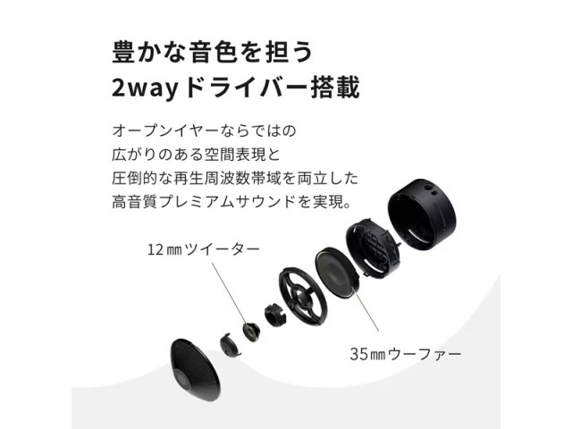 NTTソノリティ nwm ヌーム ONE オープンイヤー型 オーバーヘッド 耳スピーカー ライトグレイ MBH001(WA)