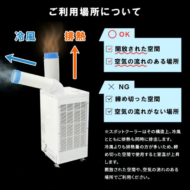 YUASA ユアサプライムス 工事不要 スポットエアコン 移動式エアコン