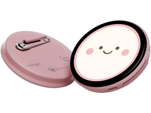 【送料込み】Adget デジタル缶バッジ Can-Badge(キャンバッジ) ピンク CB001(PK)