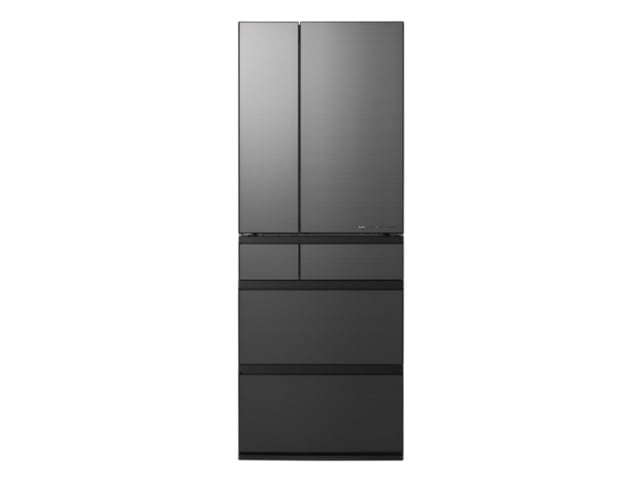 【お取り寄せ品】パナソニック 冷凍冷蔵庫 フレンチドア6ドア 601L 冷凍室が真ん中 プレミアムモデル 幅68.5cm ミスティスチールグレー NR-F60WX3(H)