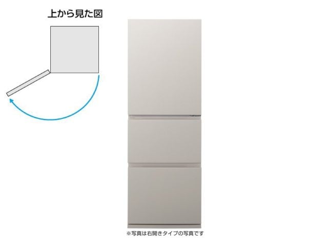 お取り寄せ品】パナソニック 冷凍冷蔵庫 3ドア 左開き 326L スリム
