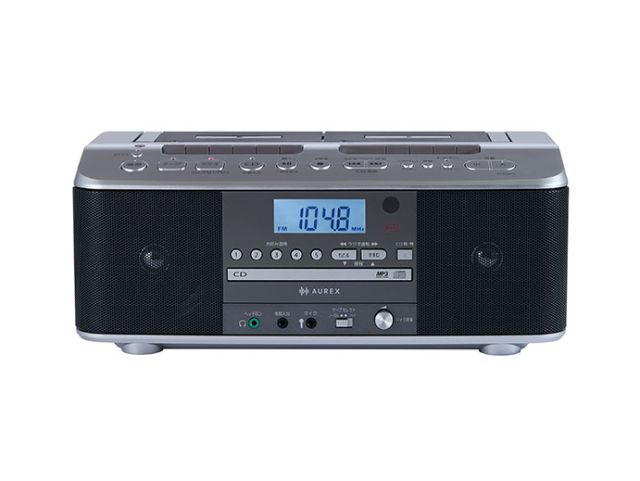 東芝 TOSHIBA AUREX WカセットCDラジカセ カラオケ ダビング対応