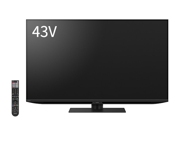 シャープ 43V型 4K mini LEDテレビ AQUOS XLED 量子ドット Google TV搭載 回転式スタンド付 4T-43X7A