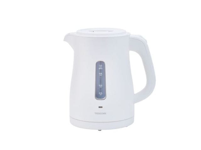 【送料込み】テスコム TESCOM 電気ケトル 1.0L 転倒流水防止 二重構造 大口径 TKE30A(W) ホワイト
