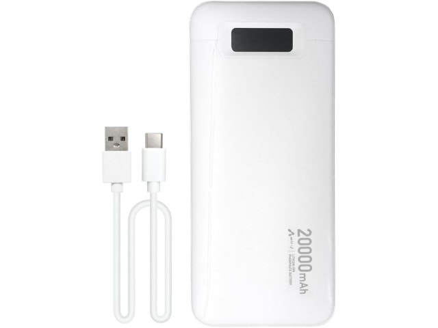 AIR-J エアージェイ リン酸鉄モバイルバッテリー 20000mAh ホワイト MB-LS20000(WH)