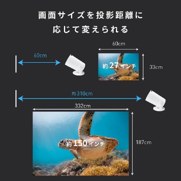 カシムラ スマートプロジェクター 小型 天井投影 Android搭載 ホームシアター KD-287