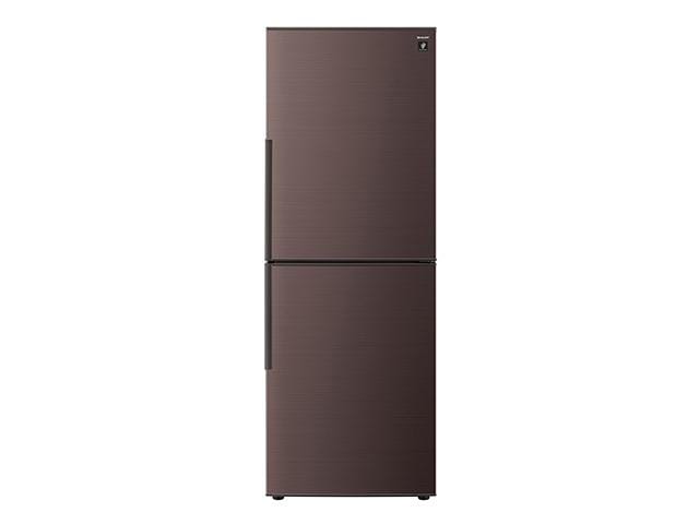 シャープ プラズマクラスター冷蔵庫 280L 2ドア SJ-PD28P(T) アコールブラウン 片開き(右) 幅56cm