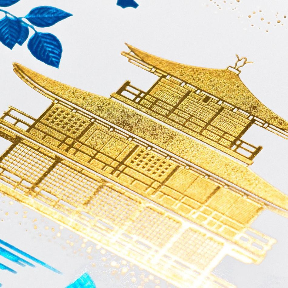 ROKKAKU 箔押しポストカード 金閣寺（鹿苑寺）「夏」R0162402