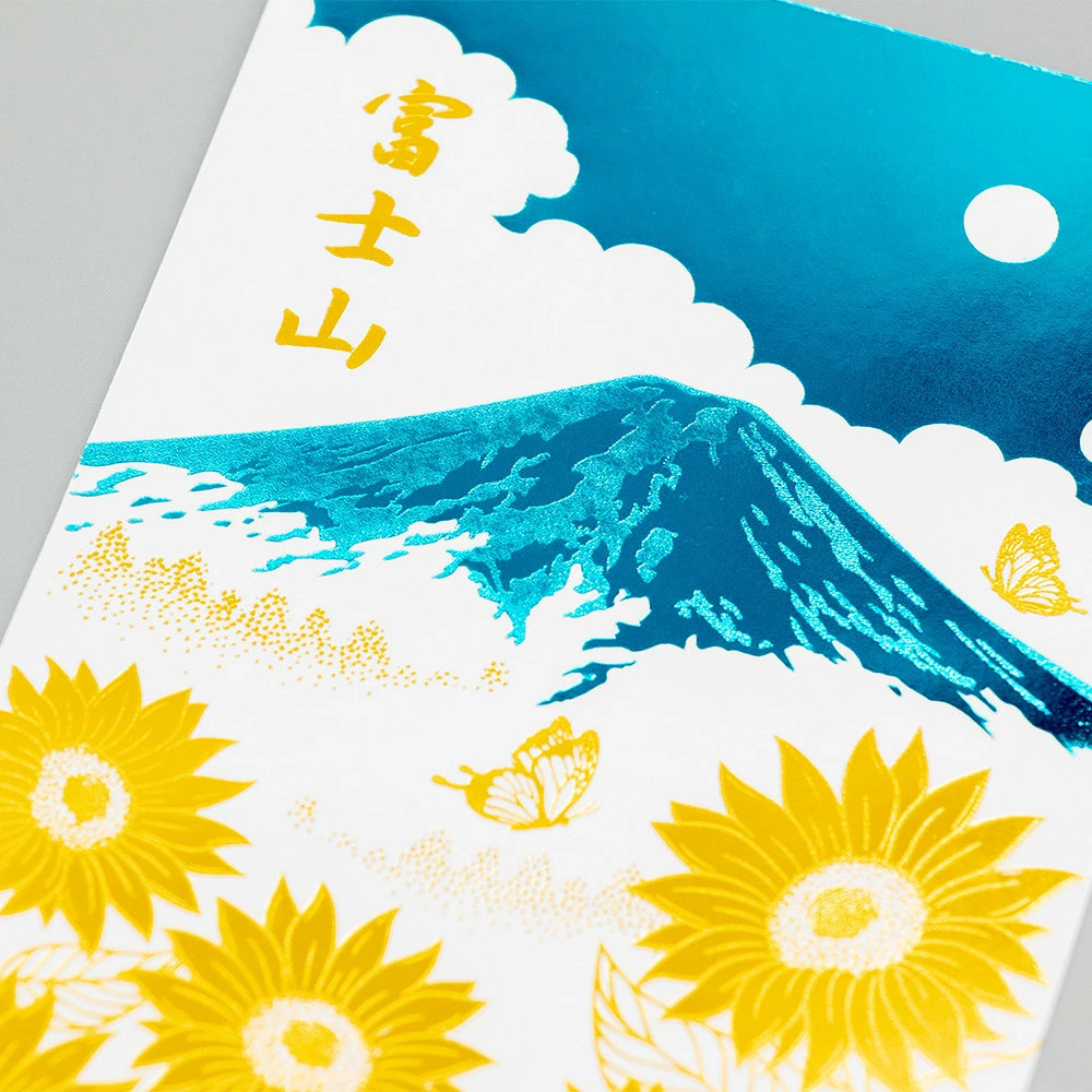 ROKKAKU 箔押しポストカード 富士山「夏」R0012503