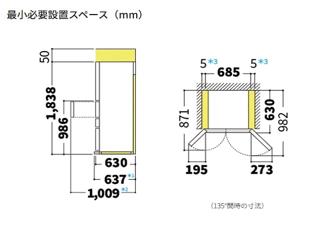 シャープ SHARP プラズマクラスター冷蔵庫 505L 6ドア SJ-MF51P(H