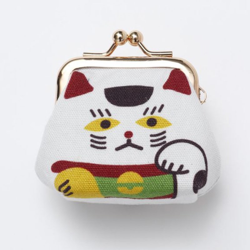 倭物やカヤ 財布/がま口 ねこころん小がま マネキネコ 7JNP4120
