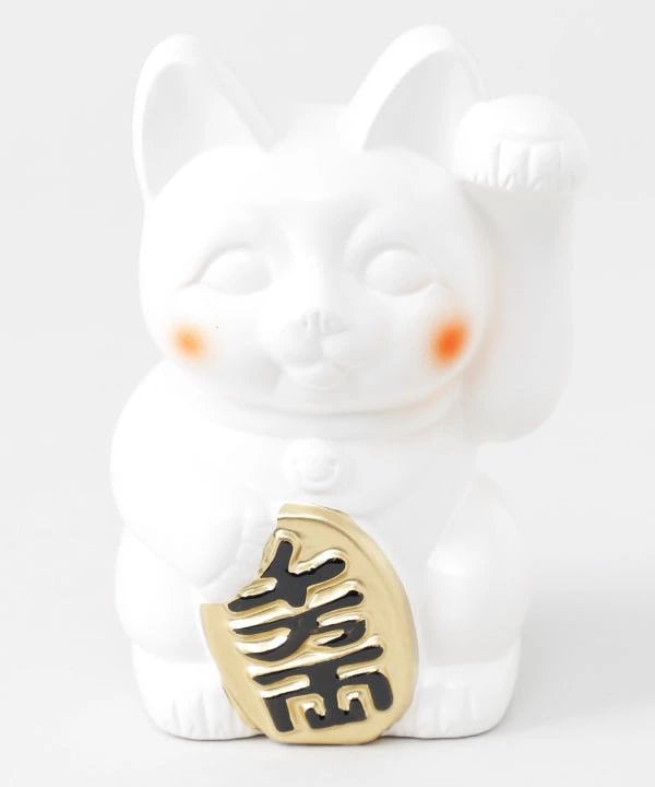 倭物やカヤ ほっぺ招き猫 4号 シロ 73UP3201