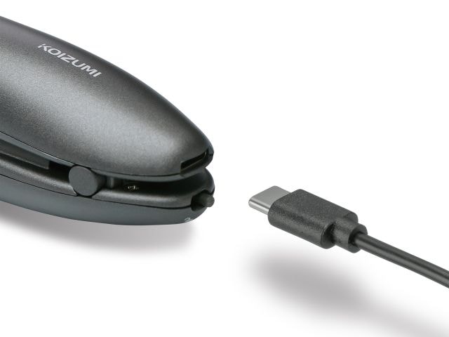 【送料込み】KOIZUMI コイズミ コードレス2WAYアイロン 充電式 チャコールグレー KHR-7450(H)