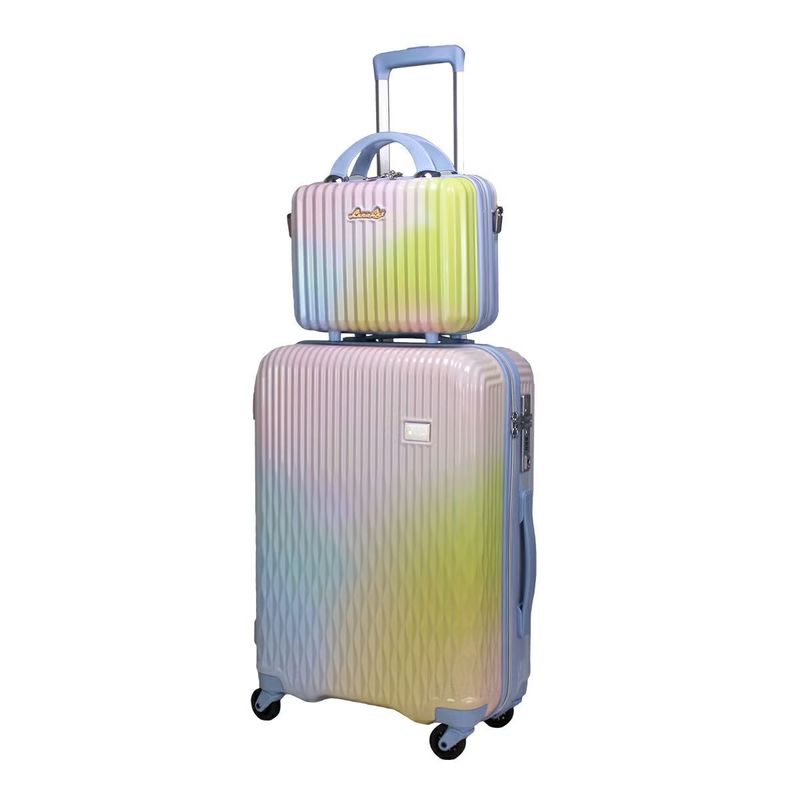 Siffler シフレ 抗菌 スーツケース Mサイズ ジッパータイプ ミニトランク付き LUNALUX ルナルクス わたあめ LUN2116K-55(COTTON)