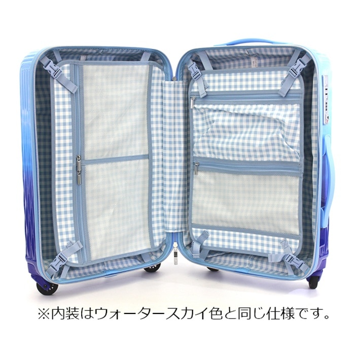 Siffler シフレ 抗菌 スーツケース Mサイズ ジッパータイプ ミニトランク付き LUNALUX ルナルクス わたあめ LUN2116K-55(COTTON)