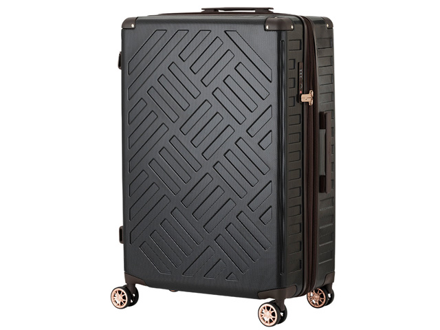 T&S レジェンドウォーカー スーツケース 5514-69 DECK ZIPPER PLUS Lサイズ ハードケース 100L(110L) 容量拡張 TSロック ブラック 5514-69(BK)